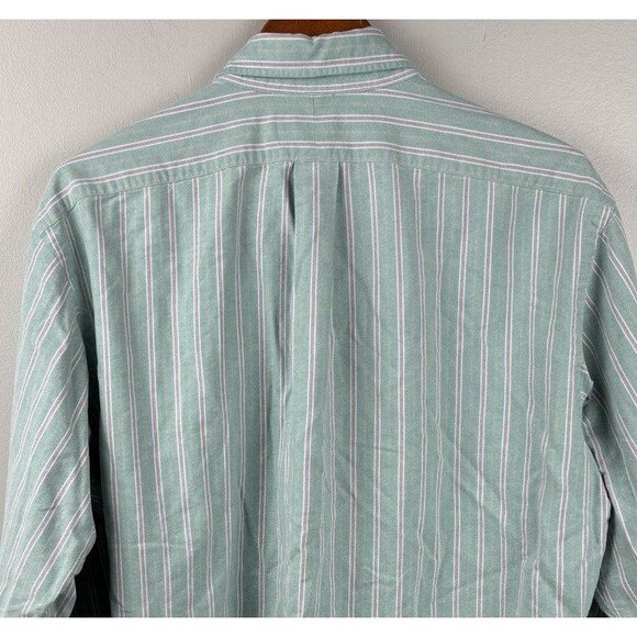 Ralph Lauren Dress shirt Men Large Green Purple Stripe - MultiPony Cotton Button - Picture 6 of 6